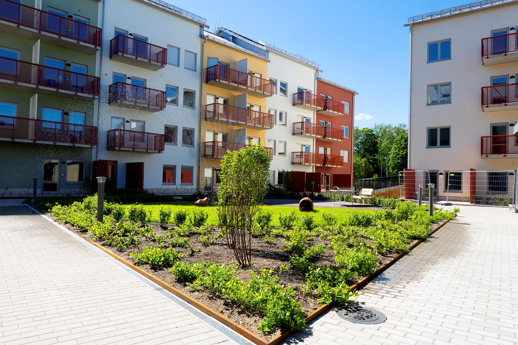 Vy över Klöverns hyresrätter Södergården i Tyresö